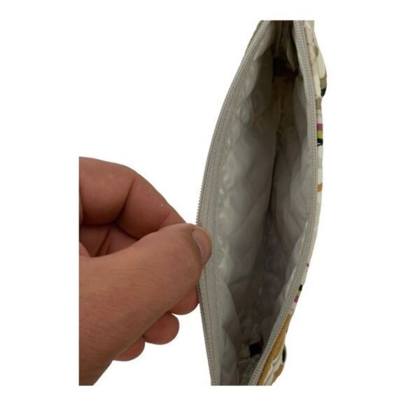 Vera Bradley Quilted Floral Cosmetic Pouch With Zipper Closure - Picture 3 of 5